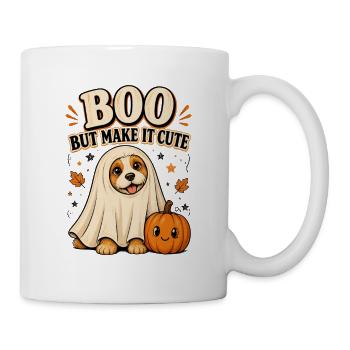 Buh, aber mach es süß, Geisterhund Halloween - Tasse - Weiß - Rechts