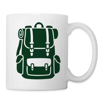 Wanderrucksack Outdoor Icon - Tasse - Weiß - Rechts