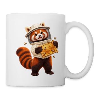 Roter Panda-Imker mit Wabenwabe - Tasse - Weiß - Rechts