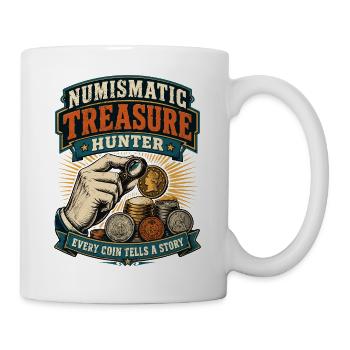 Numismatiker, Münzsammler, Numismatik, Münzsammeln - Tasse - Weiß - Rechts