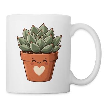 Kaktus und Sukkulente – Sukkulente - Tasse - Weiß - Rechts