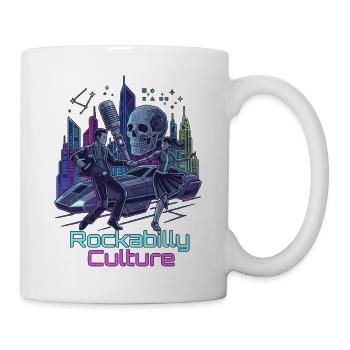 Neon Rockabilly SciFi Kultur - Tasse - Weiß - Rechts
