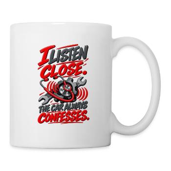 Mechanischer Wagen-Diagnosehumor - Tasse - Weiß - Rechts