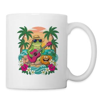 Pumpkin Lizard Rock Halloween Tropical - Tasse - Weiß - Rechts