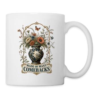 Bestehend aus vielen Comebacks - Tasse - Weiß - Rechts