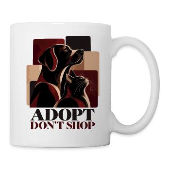 Adopt Don’t Shop Dog & Cat - Tasse - Weiß - Rechts