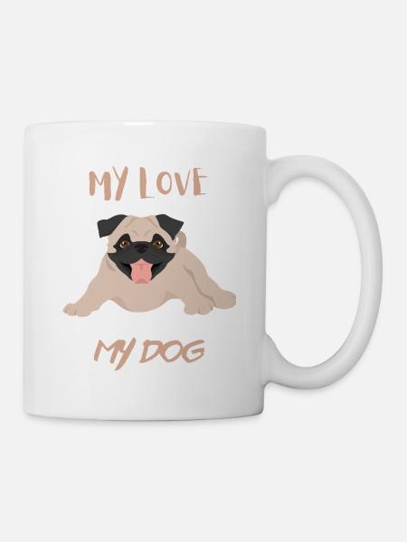 meine Liebe, mein Hund - Tasse - Weiß