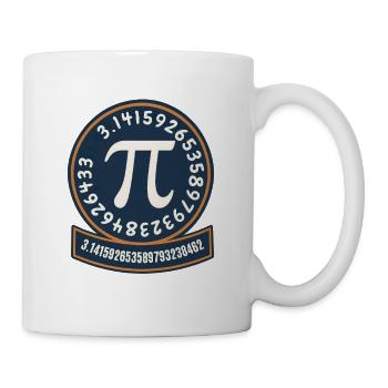 Pi Kreis Emblem Ziffernband - Tasse - Weiß - Rechts