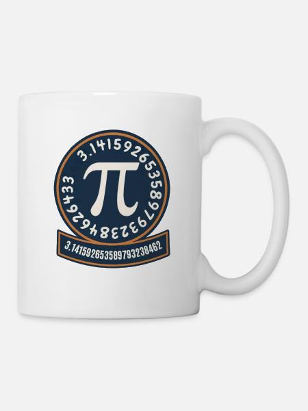 Pi Kreis Emblem Ziffernband - Tasse - Weiß