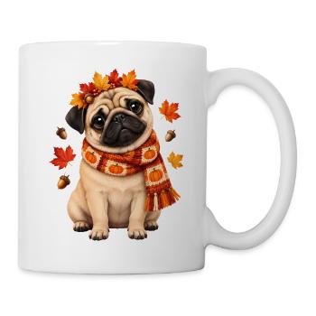 Mops Hund süßer Mops niedlicher Mops - Tasse - Weiß - Rechts