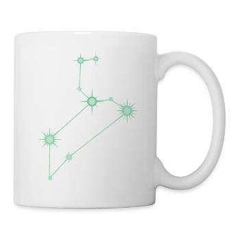 Löwestern Sternbild Tierkreiszeichen Grün - Tasse - Weiß - Rechts