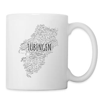 Tübingen Karte Haltestellen & Highlights - Tasse - Weiß - Rechts