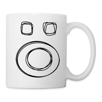Kleinbuchstabe ö handgezeichnet - Tasse - Weiß - Rechts