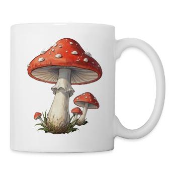 Fliegenpilz Geschenk Pilzsammler Mushroom Hunter  - Tasse - Weiß - Rechts