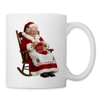 Festliche Strickerin Mrs. - Tasse - Weiß - Rechts