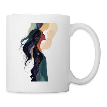 Kosmische Seele mit Geometrie - Tasse - Weiß - Rechts