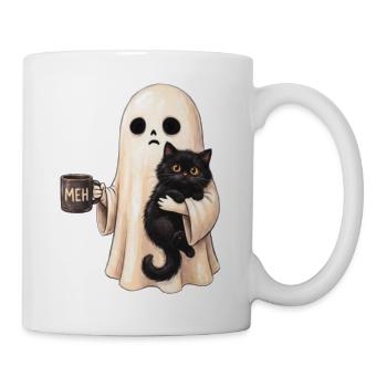 Meh-Geist mit Katzenbecher - Tasse - Weiß - Rechts