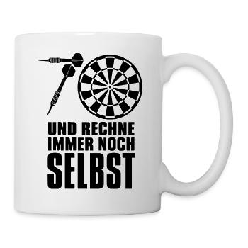 Opa 70 Jahre Darts – Geschenk für Dartspieler - Tasse - Weiß - Rechts