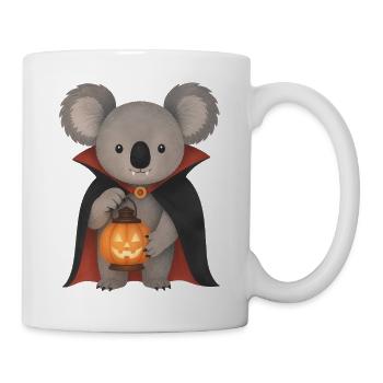 Vampirkoala und Kürbislaterne - Tasse - Weiß - Rechts
