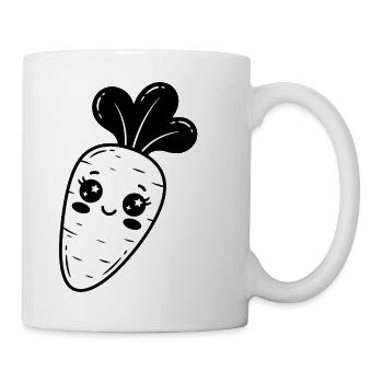 Stern-Kawaii-Karotte - Tasse - Weiß - Rechts
