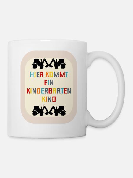 Willkommen Kindergartenkind Bagger - Tasse - Weiß
