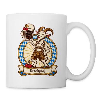 Kirschgoaß Geiß in Lederhose - Tasse - Weiß - Rechts