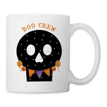 Starry Skull Boo Crew Halloween - Tasse - Weiß - Rechts