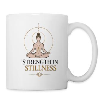 Kraft in der Stille - Tasse - Weiß - Rechts