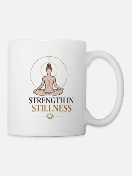 Kraft in der Stille - Tasse - Weiß