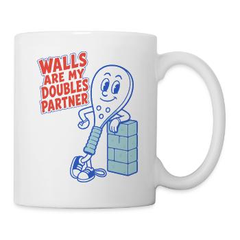Padel – Walls Are My Doubles Partner - Tasse - Weiß - Rechts