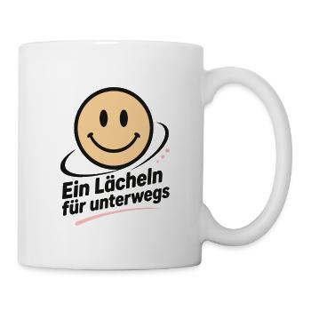 Ein Lächeln für unterwegs - Tasse - Weiß - Rechts