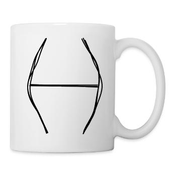 Sternzeichen Fische handgezeichnet - Tasse - Weiß - Rechts