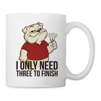 I Only Need Three To Finish – Darts Shirt - Tasse - Weiß - Rechts