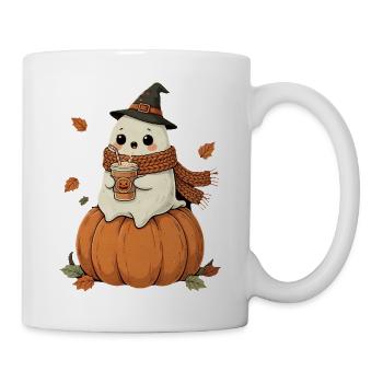 Cozy Halloween Gespenst Kürbis  - Tasse - Weiß - Rechts