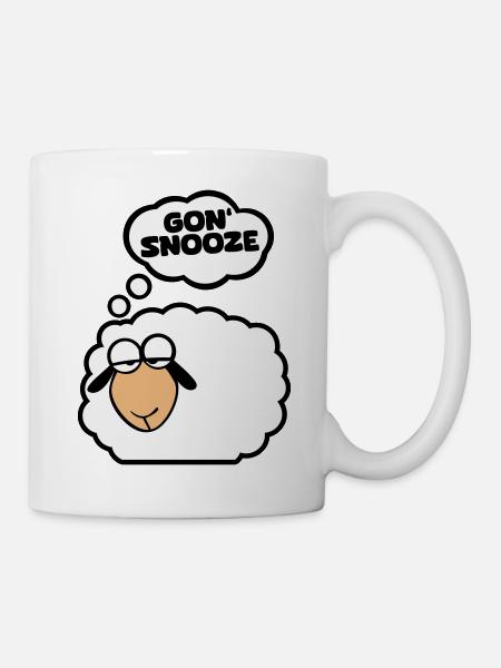 Schlafschaf englisch - Tasse - Weiß