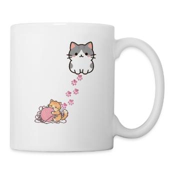 Kätzchen - Tasse - Weiß - Rechts