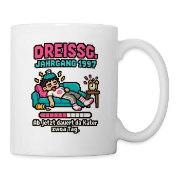 Dreißg Jahrgang 1997 - Tasse - Weiß - Rechts