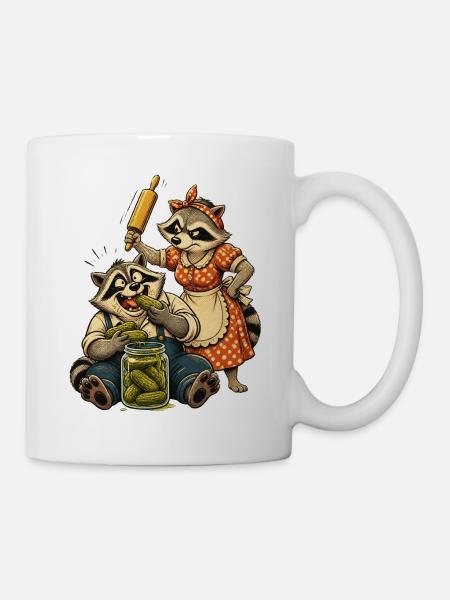 Erwischt mit grüner Hand! - Tasse - Weiß