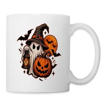 Spukhaftes Halloween Design - Tasse - Weiß - Rechts