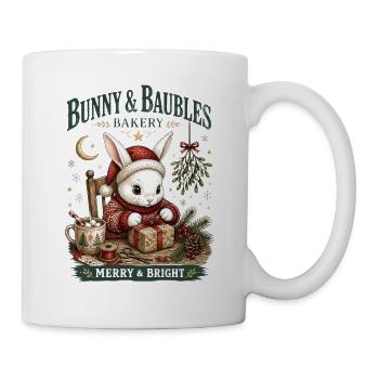 Bunny & Bubbles Weihnachtsbäckerei - Tasse - Weiß - Rechts