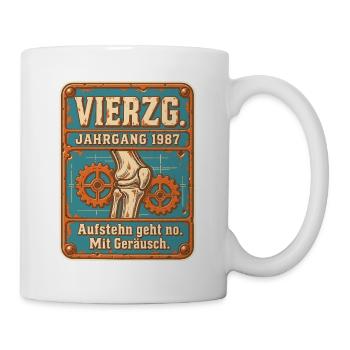 Vierzg Jahrgang 1987 - Tasse - Weiß - Rechts