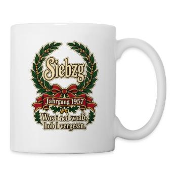 Siebzg Jahrgang 1957 - Tasse - Weiß - Rechts