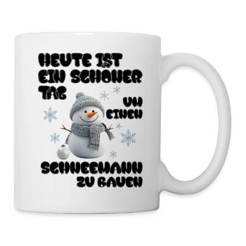 Schneemann Zeit - Snowman Time - Tasse - Weiß - Rechts