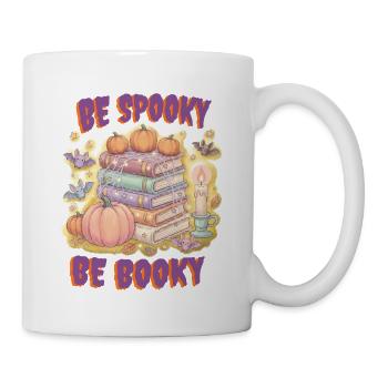 Cozy „Be Spooky Be Booky“ Halloween - Tasse - Weiß - Rechts