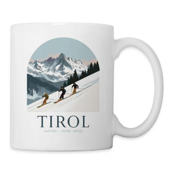 Tirol Austria Alpine Skiing - Tasse - Weiß - Rechts