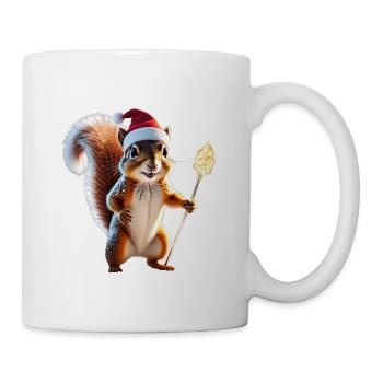 Magisches Weihnachts Eichhörnchen, Hüter des Wades - Tasse - Weiß - Rechts