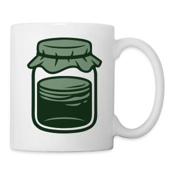 Einmachglas Vorratsglas Icon - Tasse - Weiß - Rechts