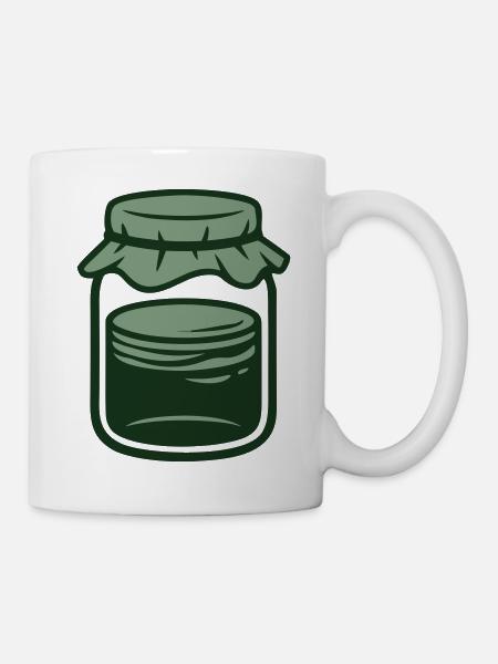 Einmachglas Vorratsglas Icon - Tasse - Weiß
