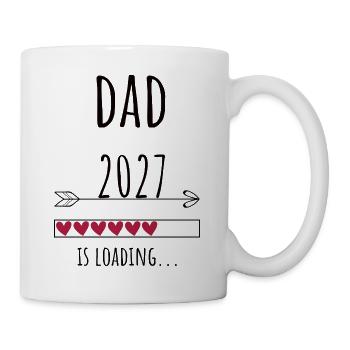 Pregnancy Announcement – Papa 2027 Geschenk - Tasse - Weiß - Rechts