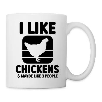 Huhn Spruch Sarkasmus - Tasse - Weiß - Rechts